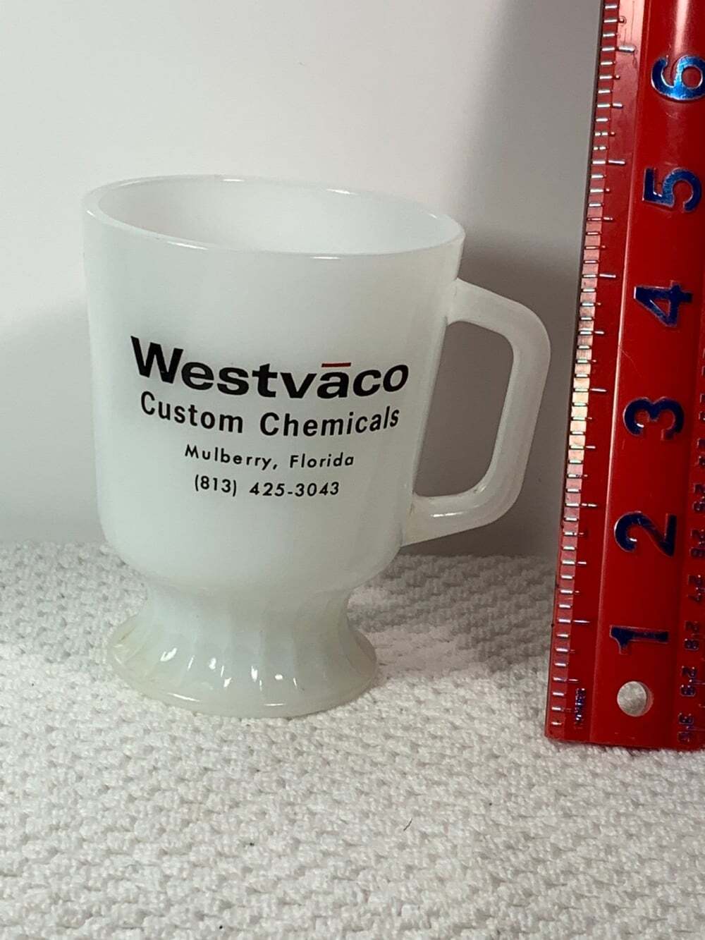 Westvaco Custom Chemicals Fire King advertising cup
